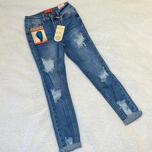 High Rise push up Butt, I love you! jeans